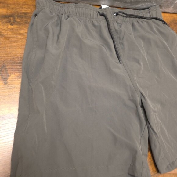 Shein Men’s Swim Trunks Charcoal Green - Size Large - Picture 4 of 7